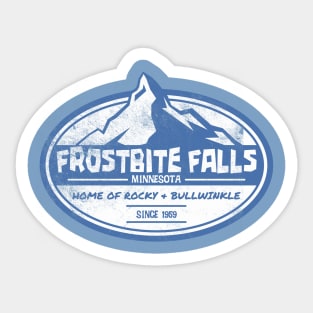 Frostbite Falls, distressed Sticker